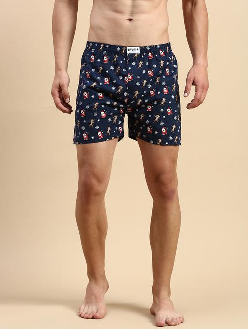 men's printed cotton boxers - 19864148 - Very Small Image - 1