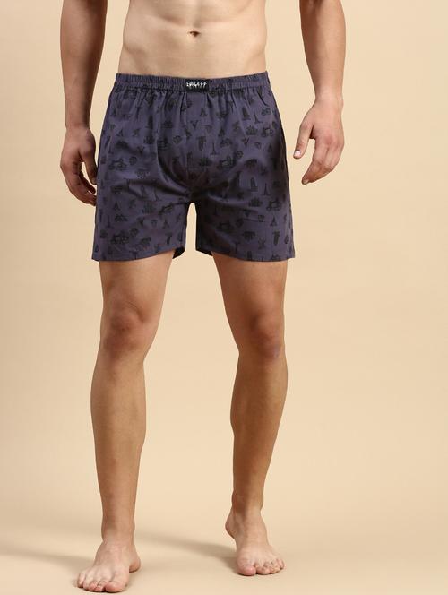 men's printed cotton boxers - 19864185 - Very Small Image - 1