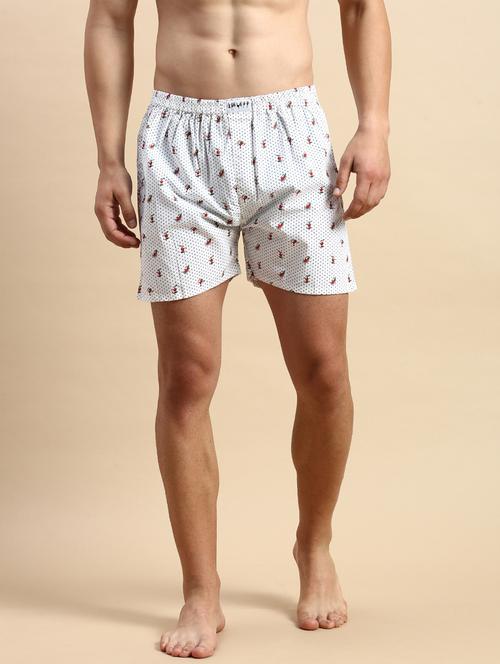 men's polka dots printed cotton boxers - 19864199 - Very Small Image - 1