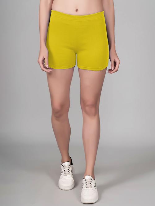 mid rise solid shorts - 19865503 - Very Small Image - 1