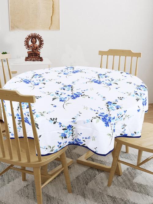 texstylers floral cotton 4 to 6 seater 56 inch round dining table cloth - 19865726 - Very Small Image - 1