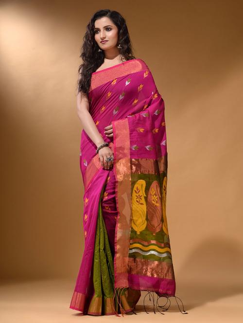 women self design handloom saree - 19866022 - Very Small Image - 1