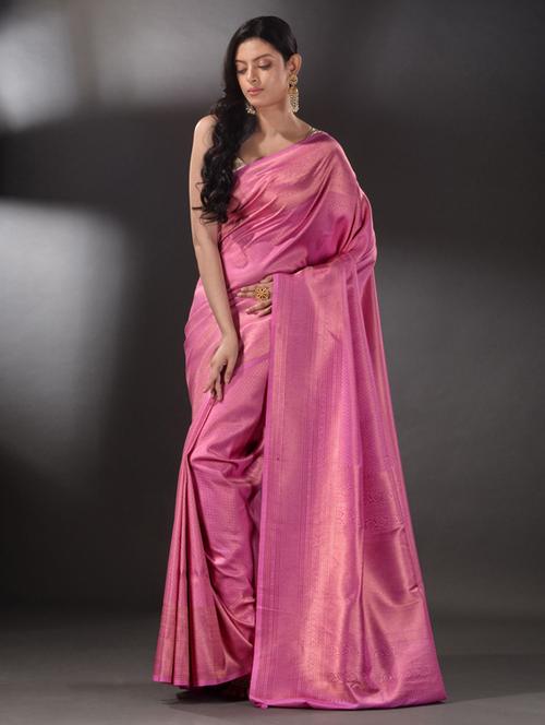 self design woven saree with blouse - 19866463 - Very Small Image - 1