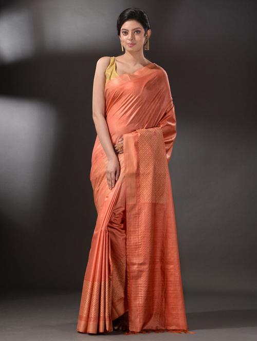 self design woven saree with blouse - 19866511 - Very Small Image - 1