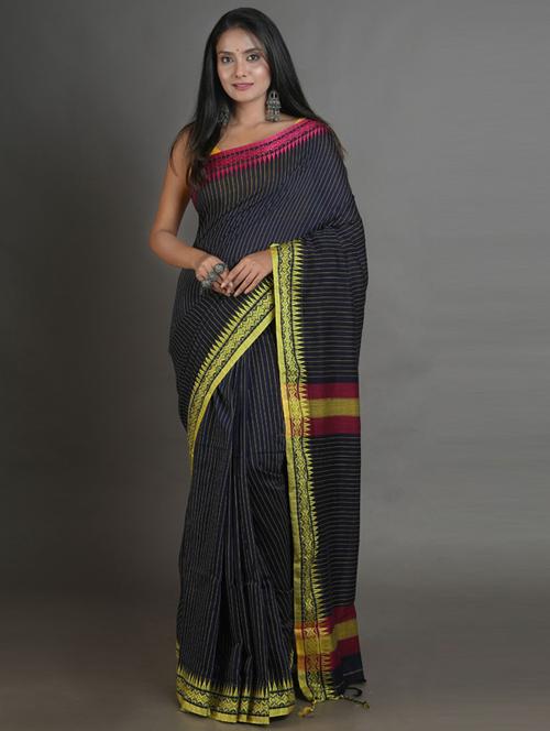 self design woven saree with blouse - 19866562 - Very Small Image - 1