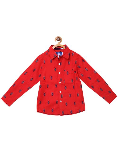 red printed casual shirt - 19867025 - Very Small Image - 1