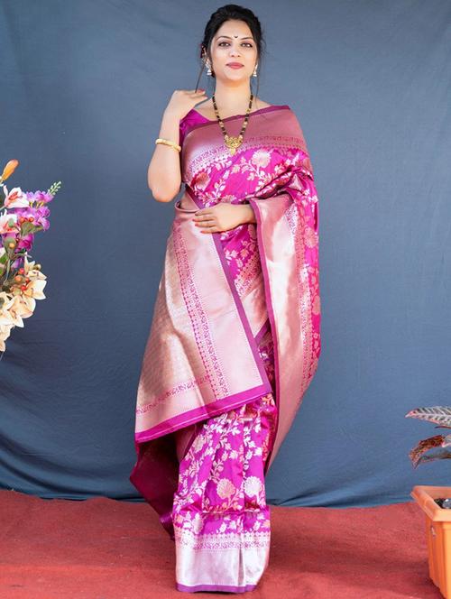women's banarasi saree - 19868188 - Very Small Image - 1