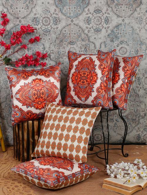 alina decor dual side digital printed set of 5 16x16 inch cushion covers - 19868358 - Very Small Image - 1