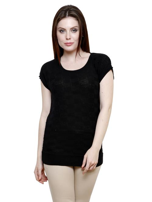 women's crop round neck top - 19868751 - Very Small Image - 1