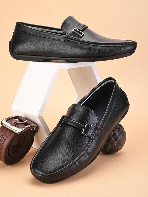 black synthetic slip on loafers - 19868818 - Very Small Image - 1