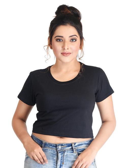 women's plain round neck t-shirt - 19869091 - Very Small Image - 1