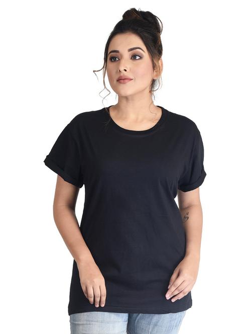 women's plain round neck t-shirt - 19869134 - Very Small Image - 1