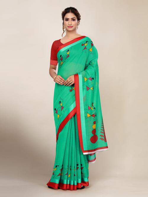 self design woven saree with blouse - 19870952 - Very Small Image - 1