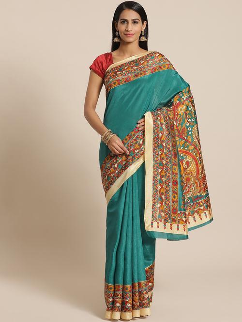 self design printed saree with blouse - 19870962 - Very Small Image - 1