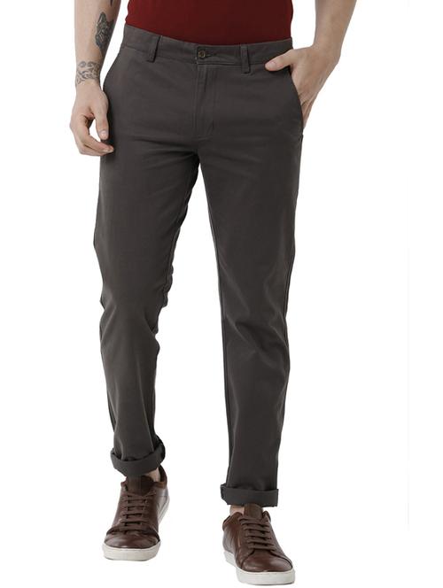 mid rise solid chinos - 19871180 - Very Small Image - 1