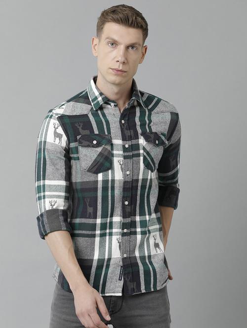 mens checks casual shirt - 19871218 - Very Small Image - 1