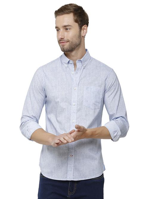 mens self design casual shirt - 19871338 - Very Small Image - 1