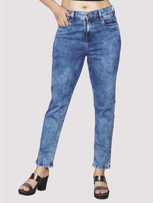 blue mid rise skinny jeans - 19871819 - Very Small Image - 1