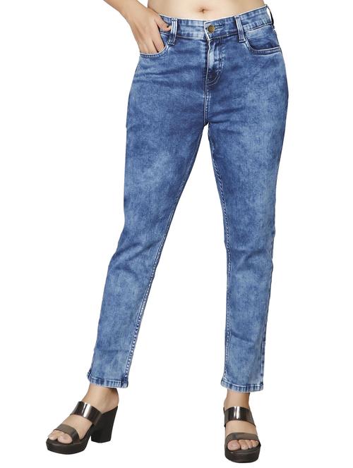blue mid rise skinny denim jean - 19871820 - Very Small Image - 1
