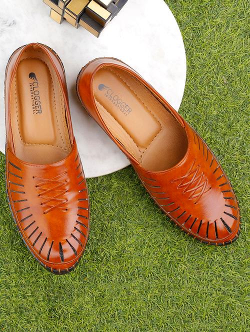 tan synthetic slip on jutis - 19871846 - Very Small Image - 1