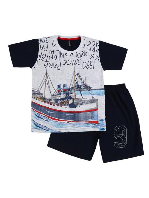 kids graphic printed shorts set - 19872610 - Very Small Image - 1