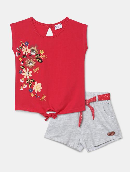 girls printed shorts set - 19872974 - Very Small Image - 1