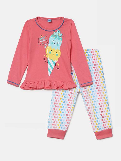 girls printed full length set - 19873037 - Very Small Image - 1
