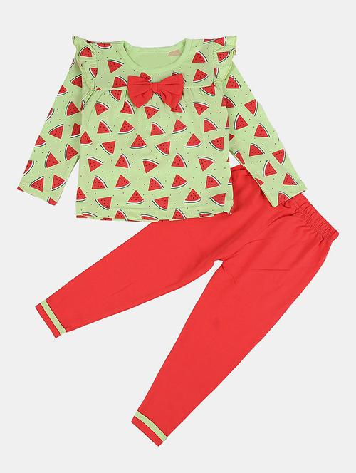 girls printed full length set - 19873050 - Very Small Image - 1