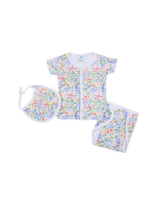 girls white printed shorts set - 19873136 - Very Small Image - 1