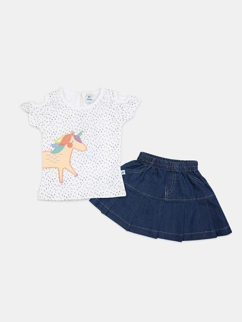 girls printed skirt top set - 19873175 - Very Small Image - 1