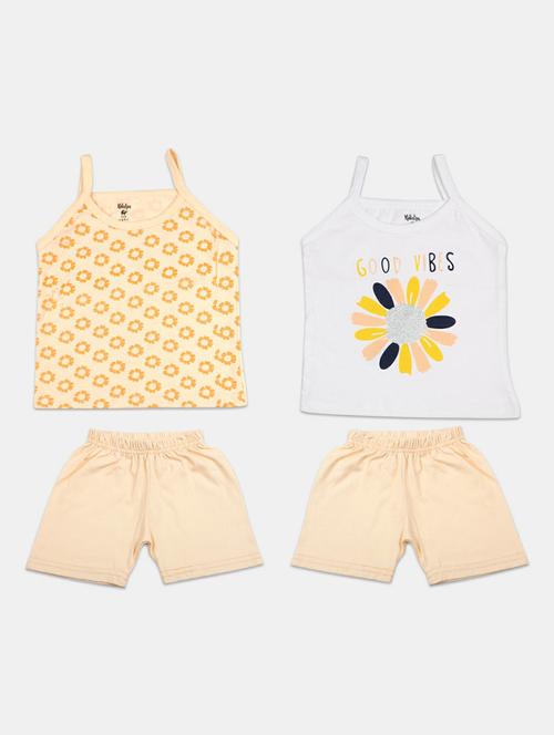 girls pack of 2 printed shorts set - 19873196 - Very Small Image - 1