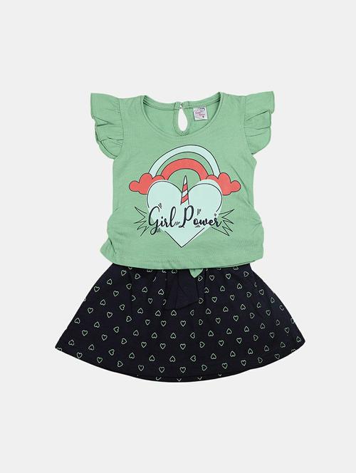 girls printed skirt top set - 19873224 - Very Small Image - 1