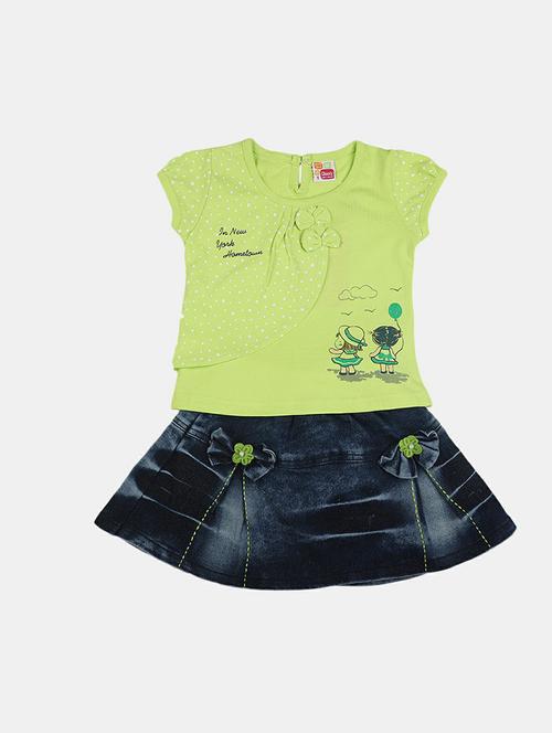 girls printed skirt top set - 19873265 - Very Small Image - 1