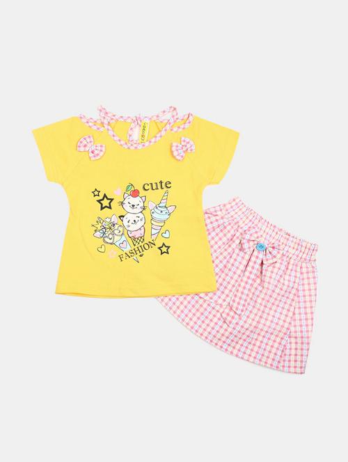girls printed skirt top set - 19873288 - Very Small Image - 1
