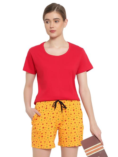 yellow printed regular shorts - 19873891 - Very Small Image - 1