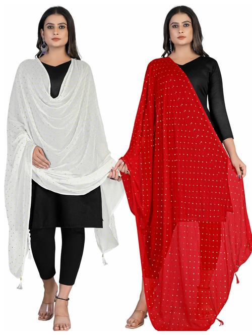 jv fshion pack of 2 dupattas - 19874123 - Very Small Image - 1