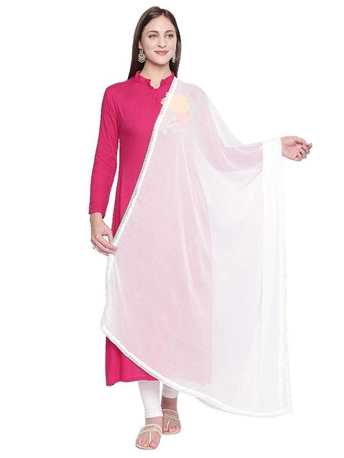 white chiffon dupatta - 19874144 - Very Small Image - 1