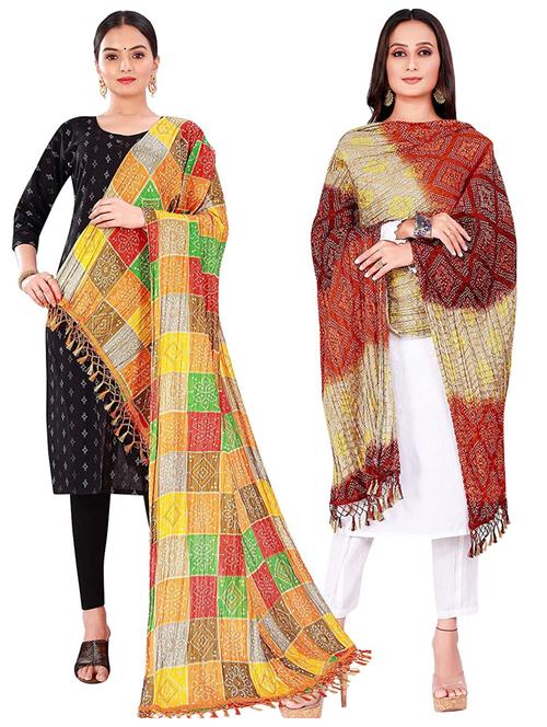 jv fshion pack of 2 dupattas - 19874298 - Very Small Image - 1