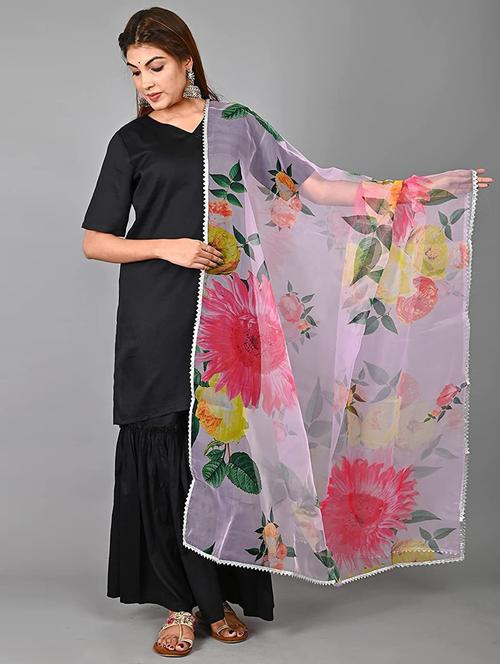 floral printed dupatta - 19874313 - Very Small Image - 1
