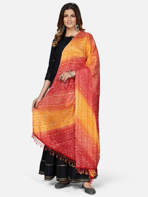 multi colored silk dupatta - 19874378 - Very Small Image - 1