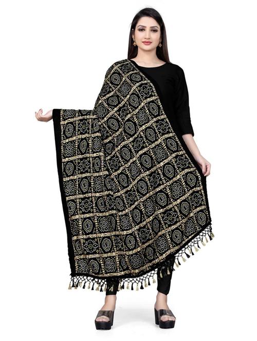 black printed dupatta - 19874562 - Very Small Image - 1