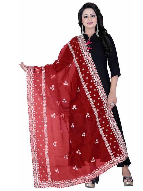 karma attire self design embroidered dupatta - 19875083 - Very Small Image - 1