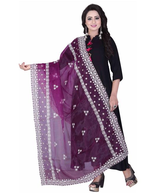 karma attire self design embroidered dupatta - 19875084 - Very Small Image - 1