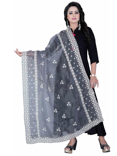 karma attire self design embroidered dupatta - 19875086 - Very Small Image - 1