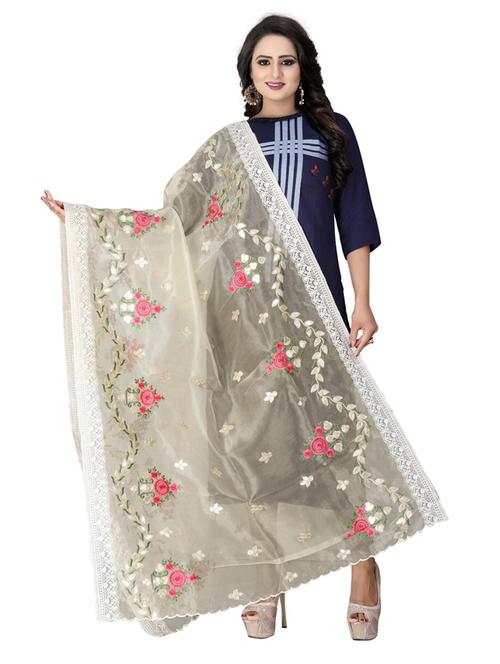 karma attire self design embroidered dupatta - 19875102 - Very Small Image - 1