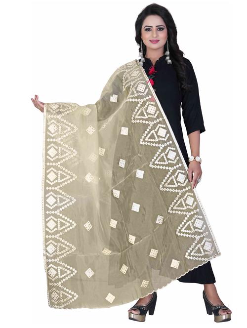 karma attire self design embroidered dupatta - 19875114 - Very Small Image - 1