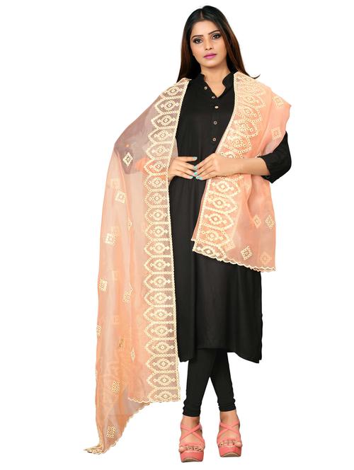 karma attire self design embroidered dupatta - 19875116 - Very Small Image - 1