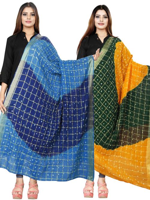 bandhani print dupatta combo - 19875150 - Very Small Image - 1