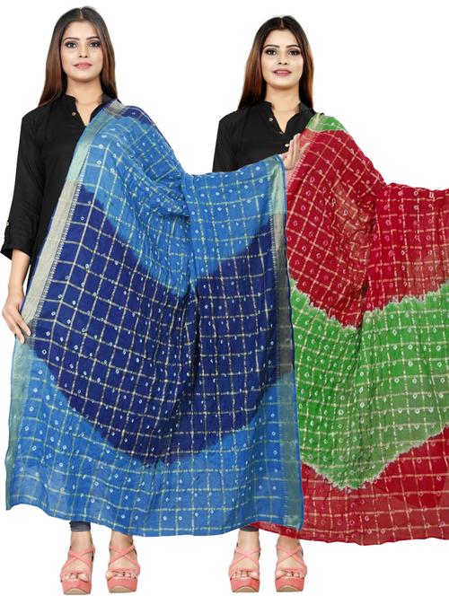 bandhani print dupatta combo - 19875151 - Very Small Image - 1