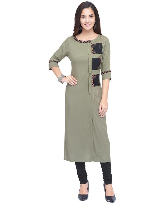 self design front slit kurta - 19875217 - Very Small Image - 1